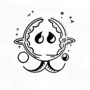 happy alien tattoo design idea