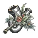 pipe and wool  tattoo design idea