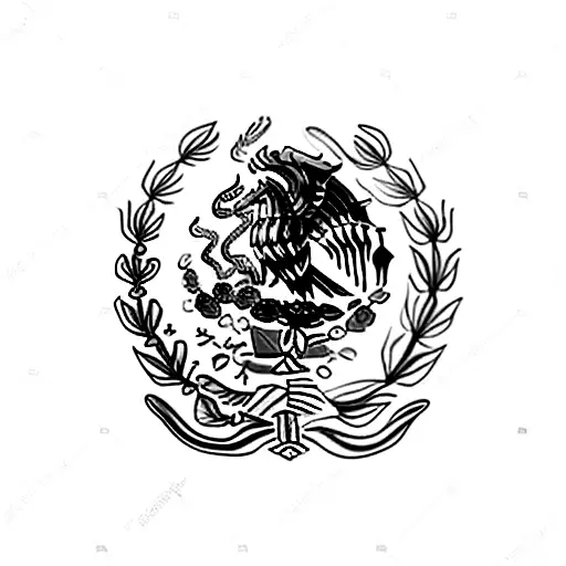 numbers 444 with Mexico flag in them tattoo design idea