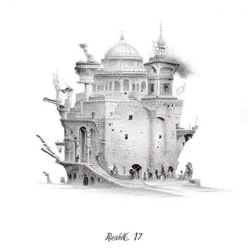 Roman numerals 17 and 7 tattoo design idea