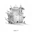 Roman numerals 17 and 7 tattoo design idea