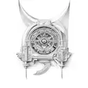 Roman numerals 17 and 7 tattoo design idea