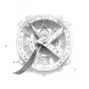 Roman numerals 17 and 7 tattoo design idea