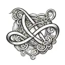 infinity symbol Hebrew "בנימין" "ייקוב" "שׁוֹשַׁ" incorporated tattoo design idea