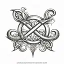 infinity symbol Hebrew "בנימין" "ייקוב" "שׁוֹשַׁ" incorporated tattoo design idea