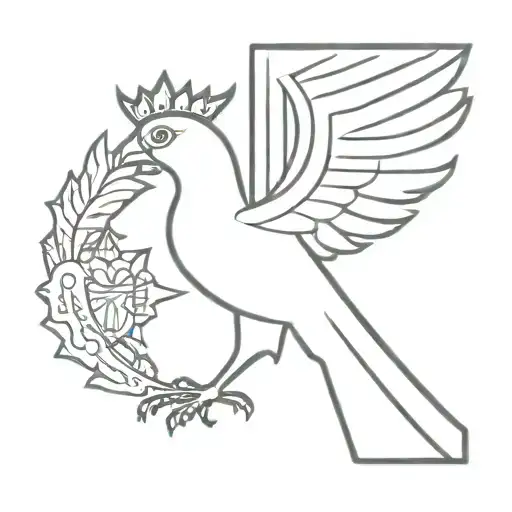 liverbird with liverpool flag waving tattoo design idea