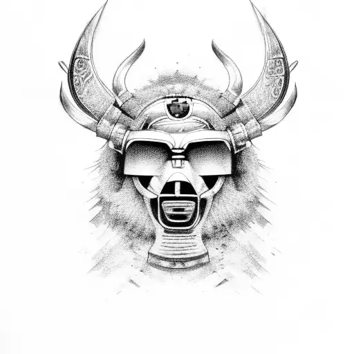 bmw e30 car with Viking tattoo design idea