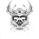 bmw e30 car with Viking tattoo design idea