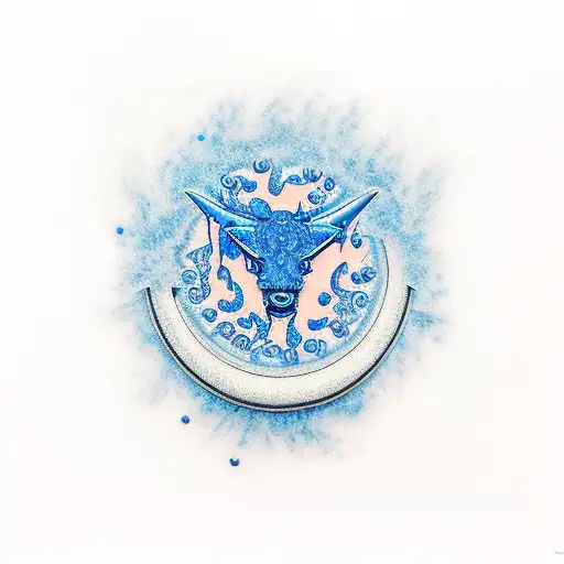 COLT 45 CRIP BLUE tattoo design idea