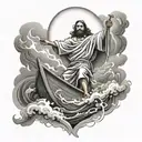jesus calming the storm tattoo design idea