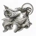 jesus calming the storm tattoo design idea