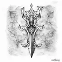 Sword tattoo design idea