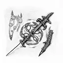 Sword tattoo design idea