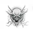 depression demon tattoo design idea