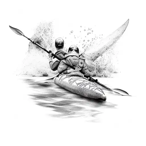kayak tattoo design idea