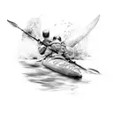 kayak tattoo design idea