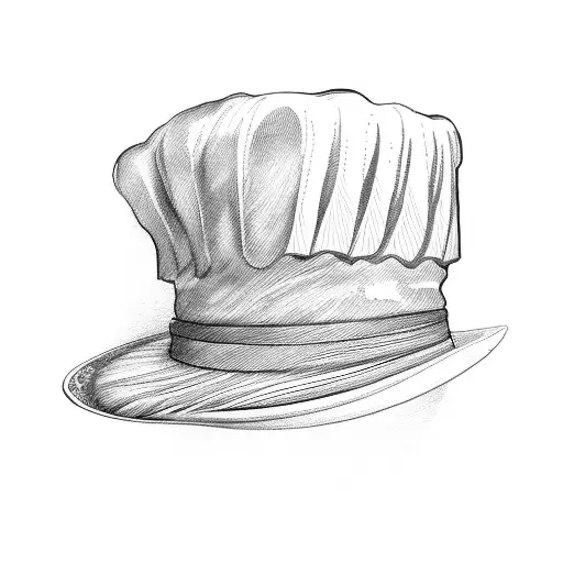 Chef's hat with paper plane wings tattoo design idea
