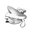 Chef's hat with paper plane wings tattoo design idea