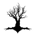 dead tree tattoo design idea