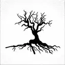 dead tree tattoo design idea