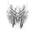 dead tree tattoo design idea