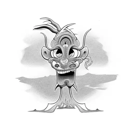 courage the cowardly dog tattoo design idea