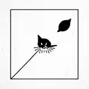  Mini tattoo, cats tattoo design idea