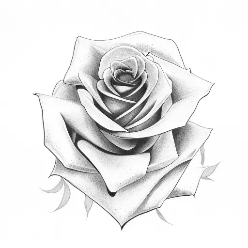 rose with white dove tattoo design idea