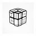 rubik's cube tattoo design idea