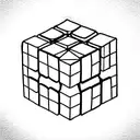 rubik's cube tattoo design idea