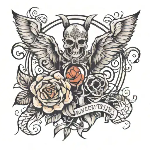 And if you go, I wanna go with you And if you die, I wanna die with you tattoo design idea