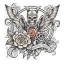 And if you go, I wanna go with you And if you die, I wanna die with you tattoo design idea