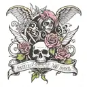And if you go, I wanna go with you And if you die, I wanna die with you tattoo design idea