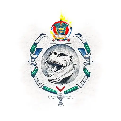 Military and teacher tattoo design idea