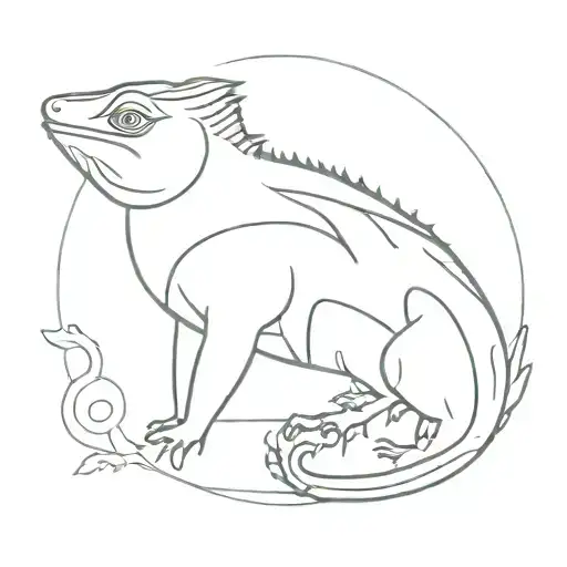 chameleon wise and inspiring man" tattoo design idea