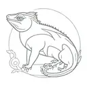 chameleon wise and inspiring man" tattoo design idea