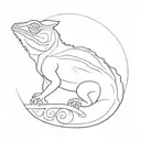 chameleon wise and inspiring man" tattoo design idea
