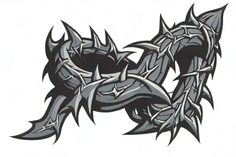 Crown of thorns tattoo design idea