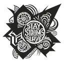 stay strong survive tattoo design idea