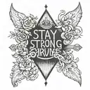 stay strong survive tattoo design idea