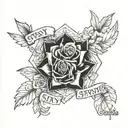 stay strong survive tattoo design idea