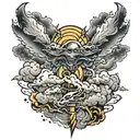 thunderstorm  tattoo design idea