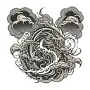 thunderstorm  tattoo design idea