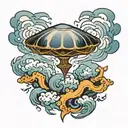 thunderstorm  tattoo design idea