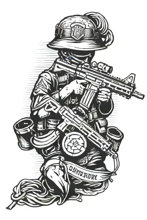 Marine Corps Combat Engineer tattoo design idea