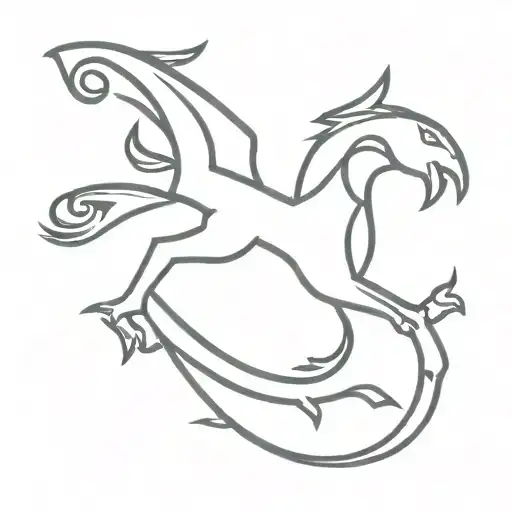 patriotic lithuanian "Vytis" tattoo design idea