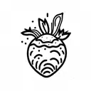 Strawberry  tattoo design idea