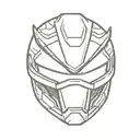 power ranger red helmet tattoo design idea