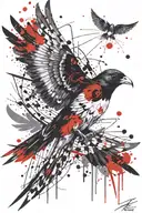 swallow child native american spirit name  tattoo design idea