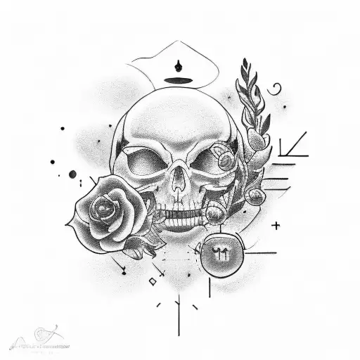 Memento Vivere with shading around  tattoo design idea